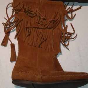 Minnetonka suede boots